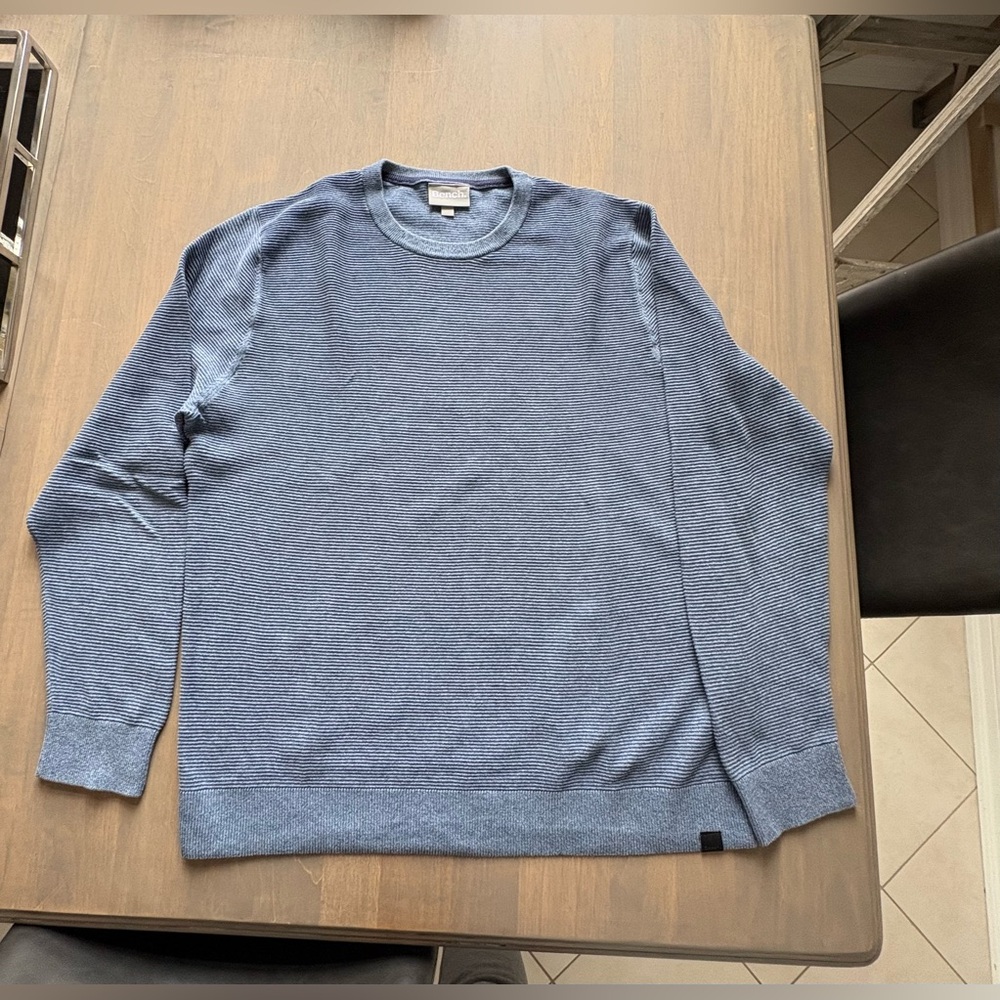 Bench Men's Striped Crewneck Sweater - Blue